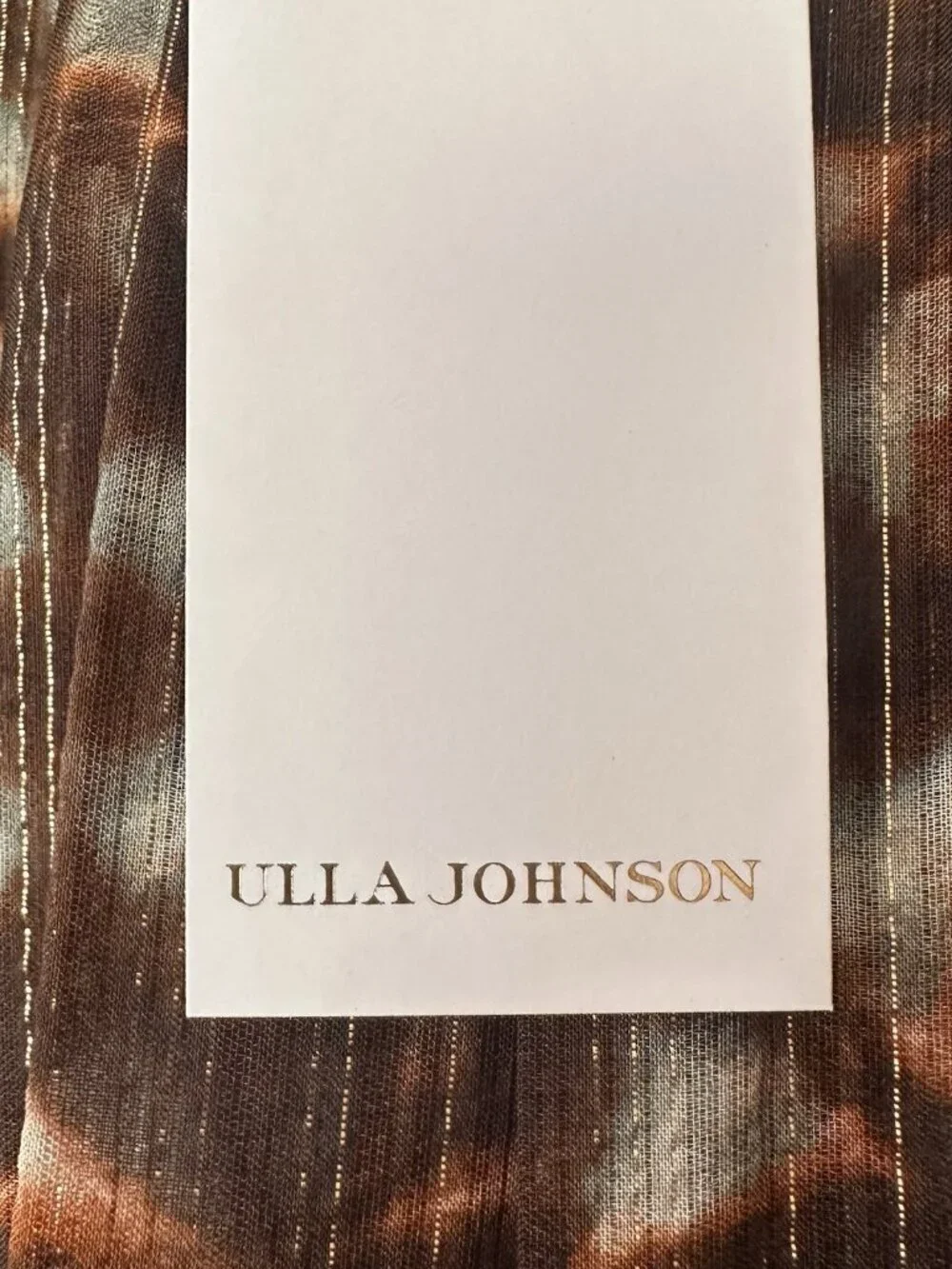 NWT Ulla Johnson Ruffle Maxi Skirt Women 0 Sofia Olive Prism Silk Brown Metalic